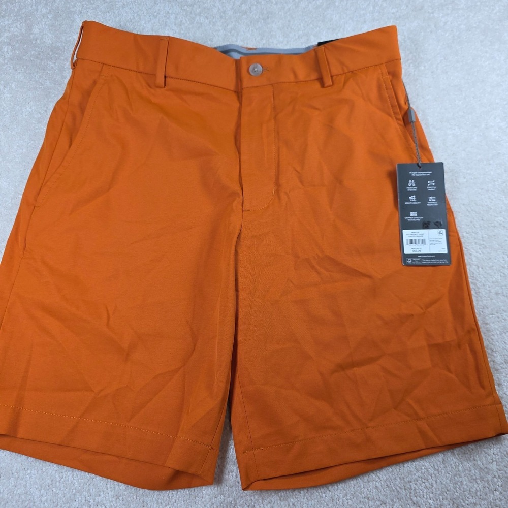 Walter Hagen Shorts Mens 30 Toasted Orange P11 9 inch Golf Wrinkle Resistant NWT
